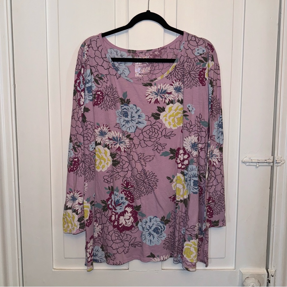 ✨terra & sky multicolor floral long sleeve shirt✨